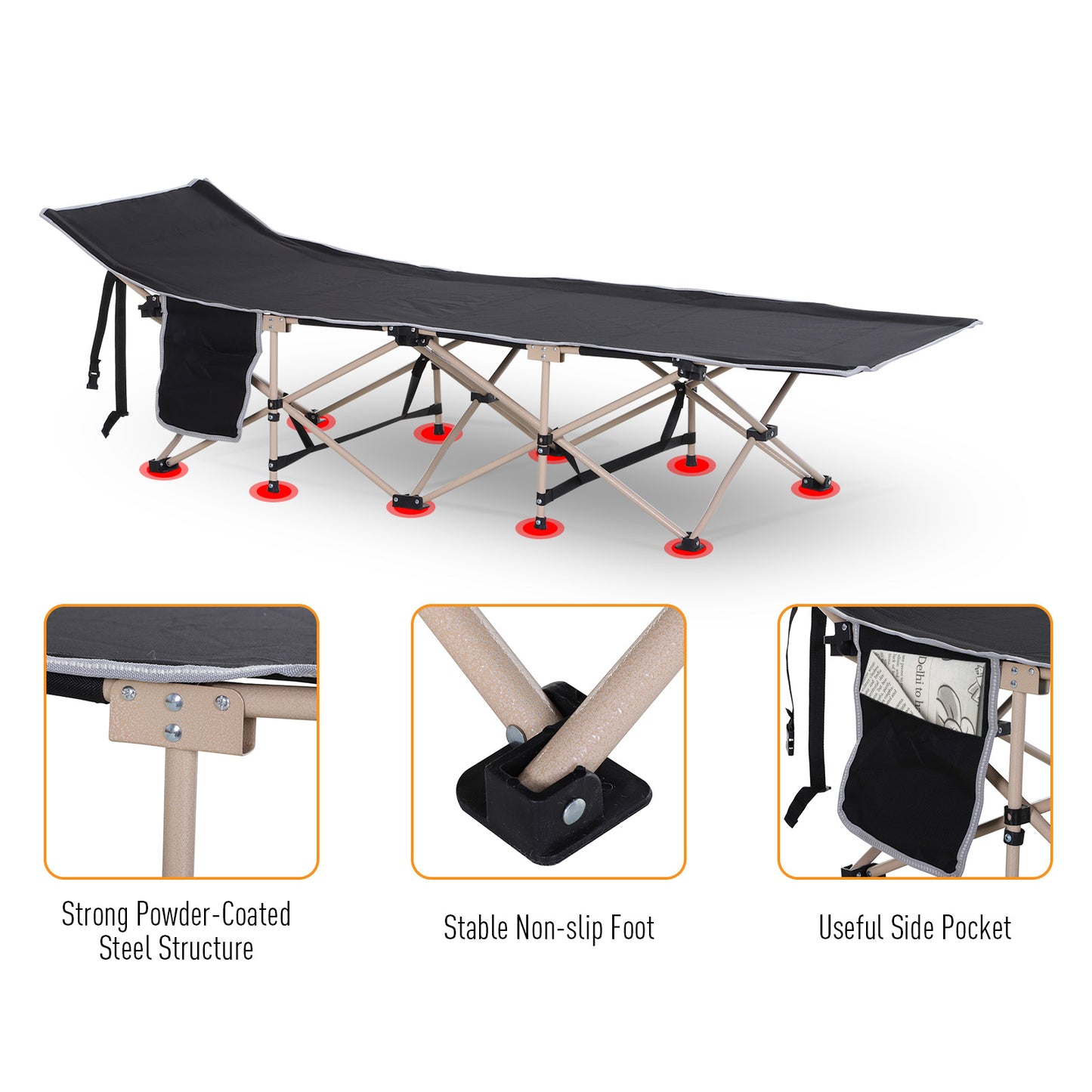 Single Portable Outdoor sleeping bed. - Stay-outdoors.co.uk