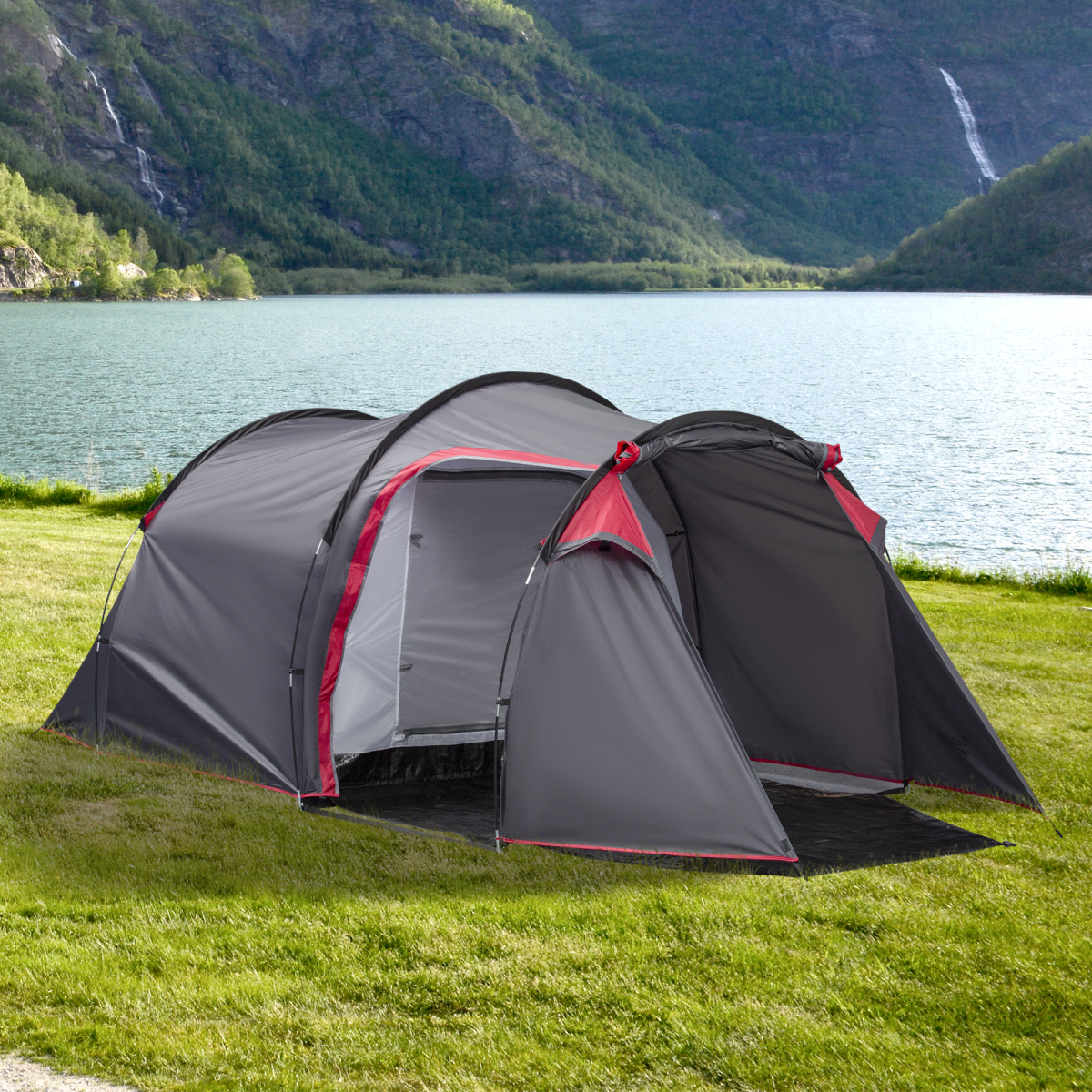 2-33 Man Camping Tent w/ 2 Rooms Porch Vents - Stay-outdoors.co.uk