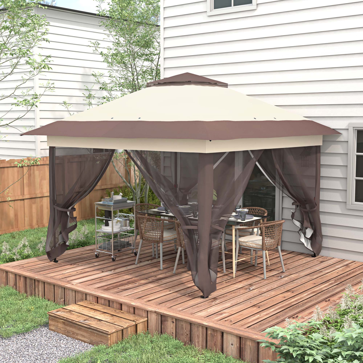 Folding Canopy with Adjustable Height & Ventilation - Portable Tent - Stay-outdoors.co.uk
