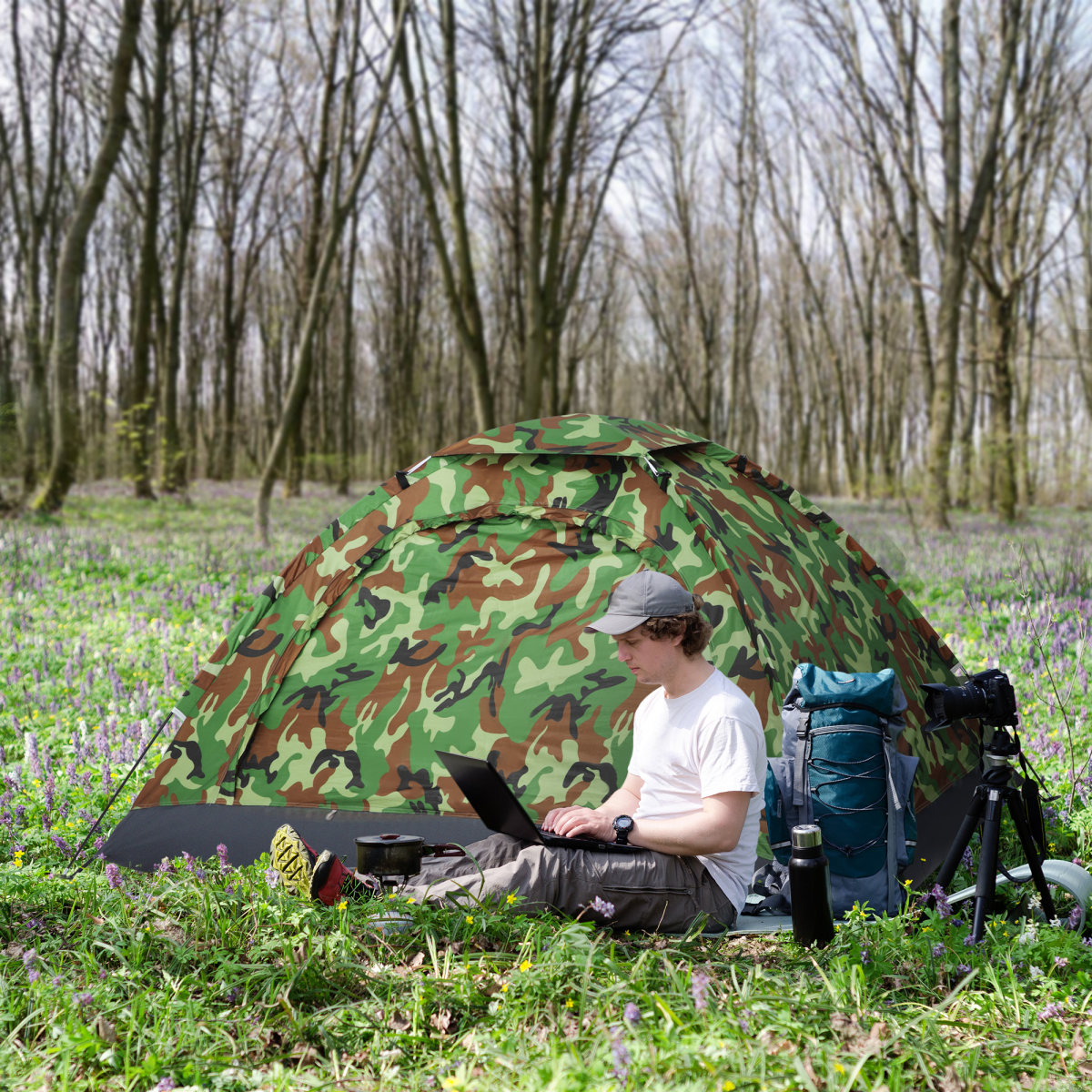 Camping Tent for 2 Person Dome Tent- Multicoloured - Stay-outdoors.co.uk