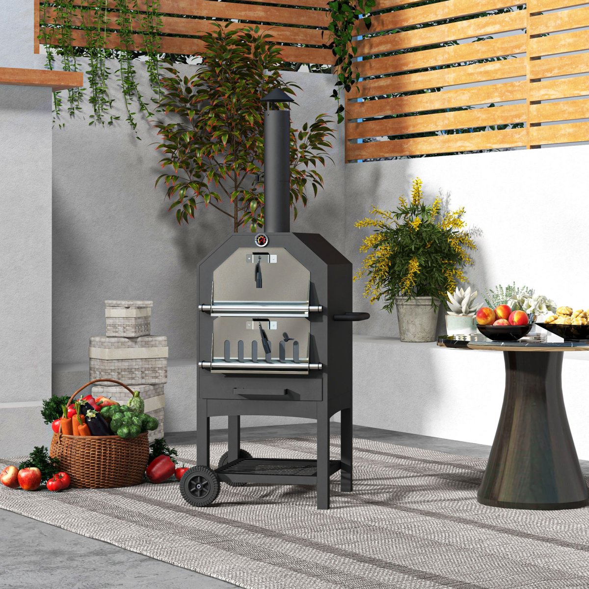 Outdoor Pizza Oven Charcoal Grill. - Stay-outdoors.co.uk