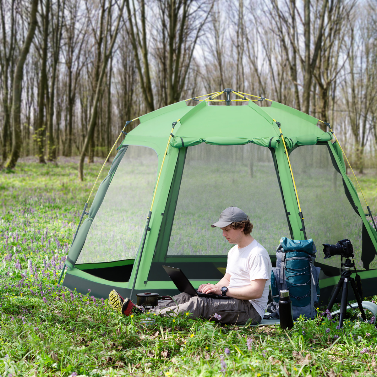 6 Person Camping pop up tent.