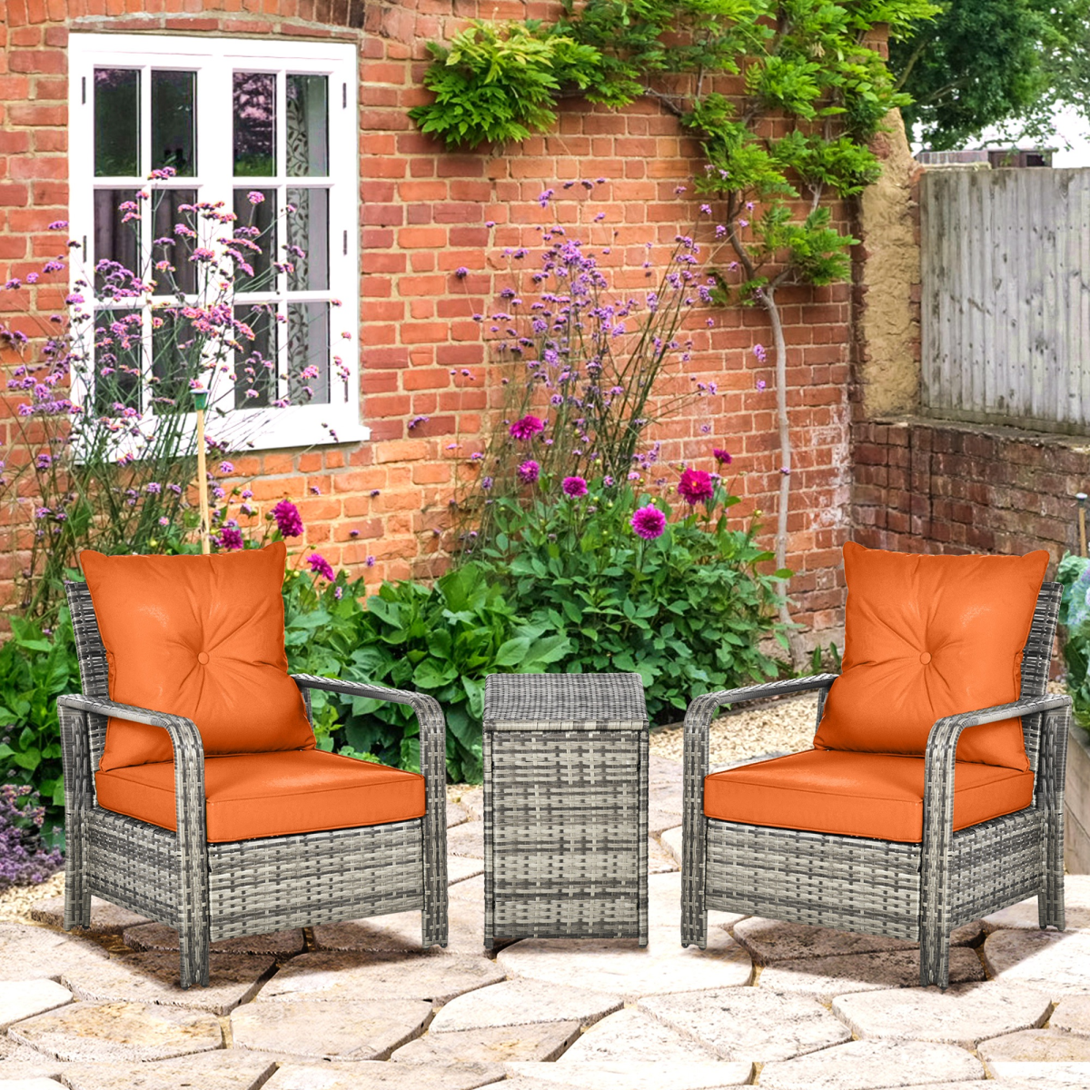 Three Piece Rattan Garden Sofa Set. - Stay-outdoors.co.uk