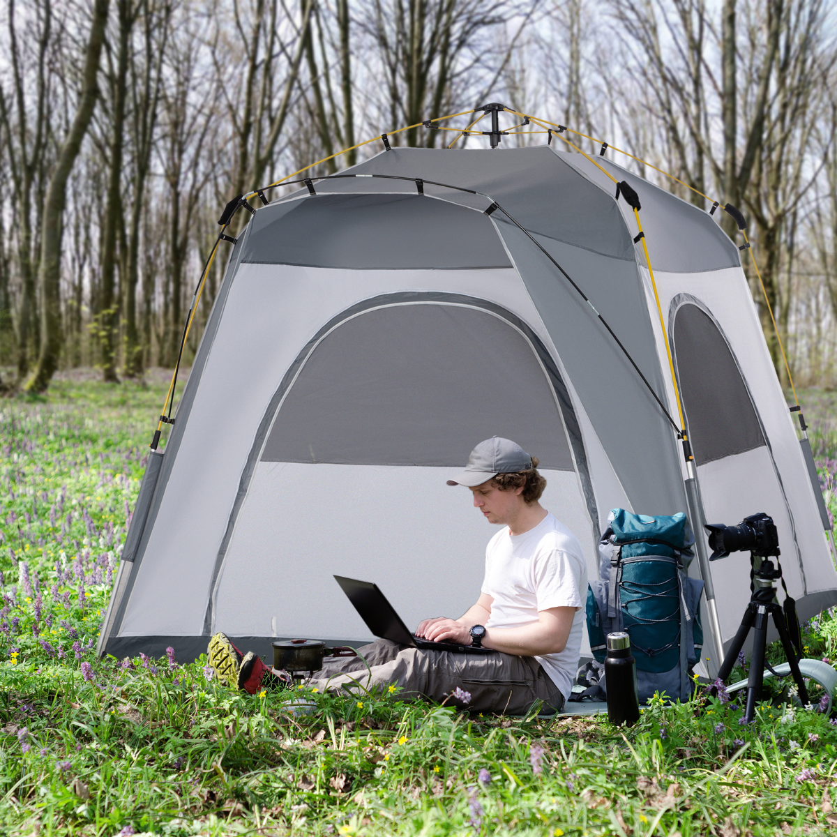 Four Man Pop Up Tent. - Stay-outdoors.co.uk