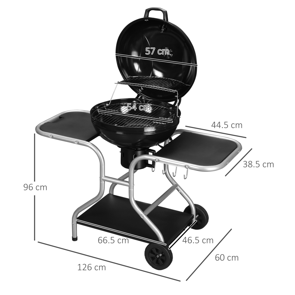 Garden Charcoal Trolley Barbecue Gril. - Stay-outdoors.co.uk