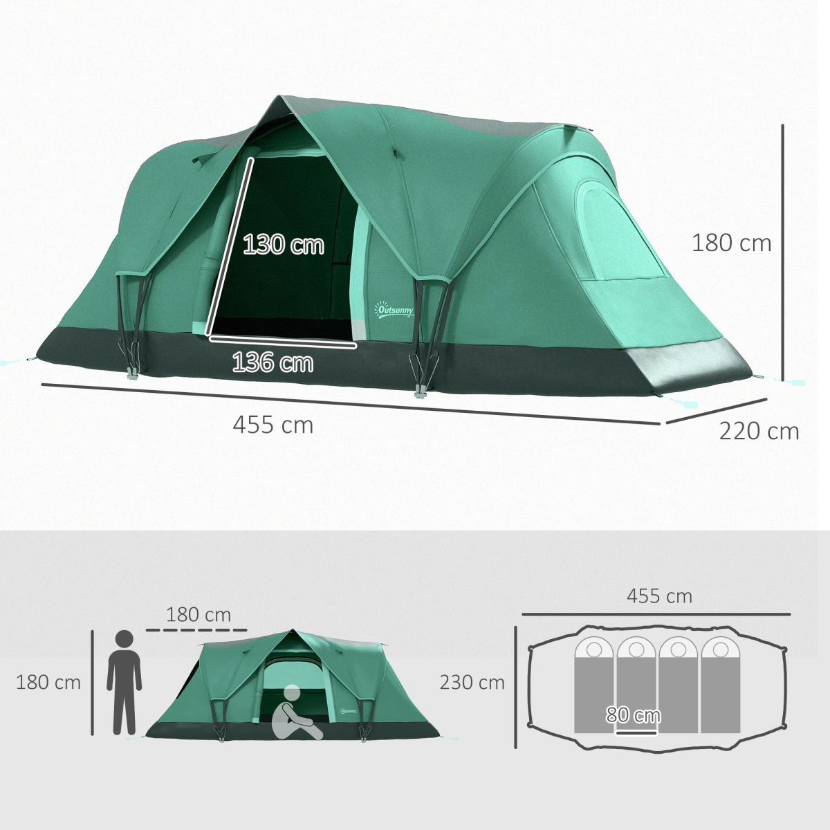 Camping Tent For 5-6 persons.