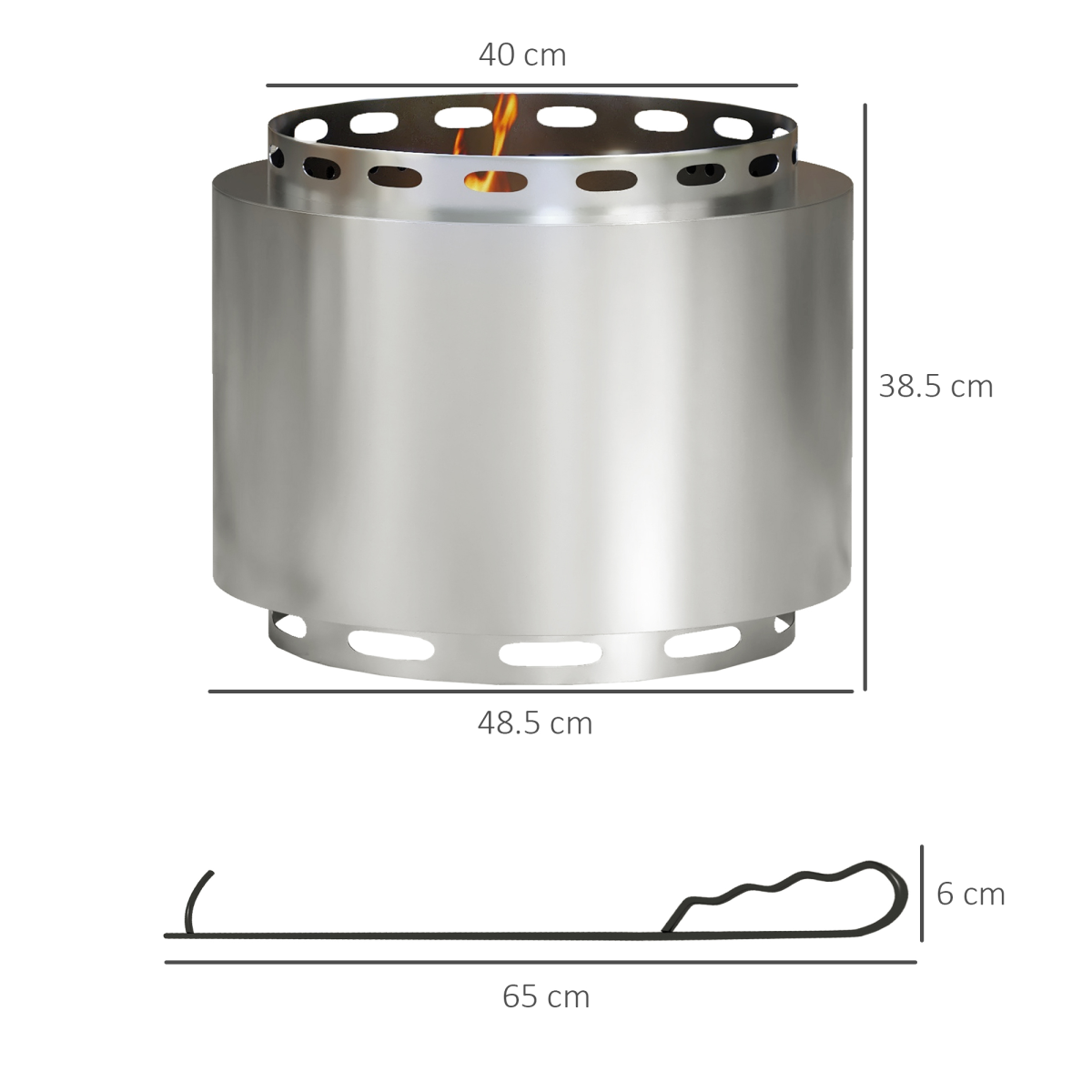 Smokeless Wood Burning Firepit -Stainless Steel Fire Pit. - Stay-outdoors.co.uk