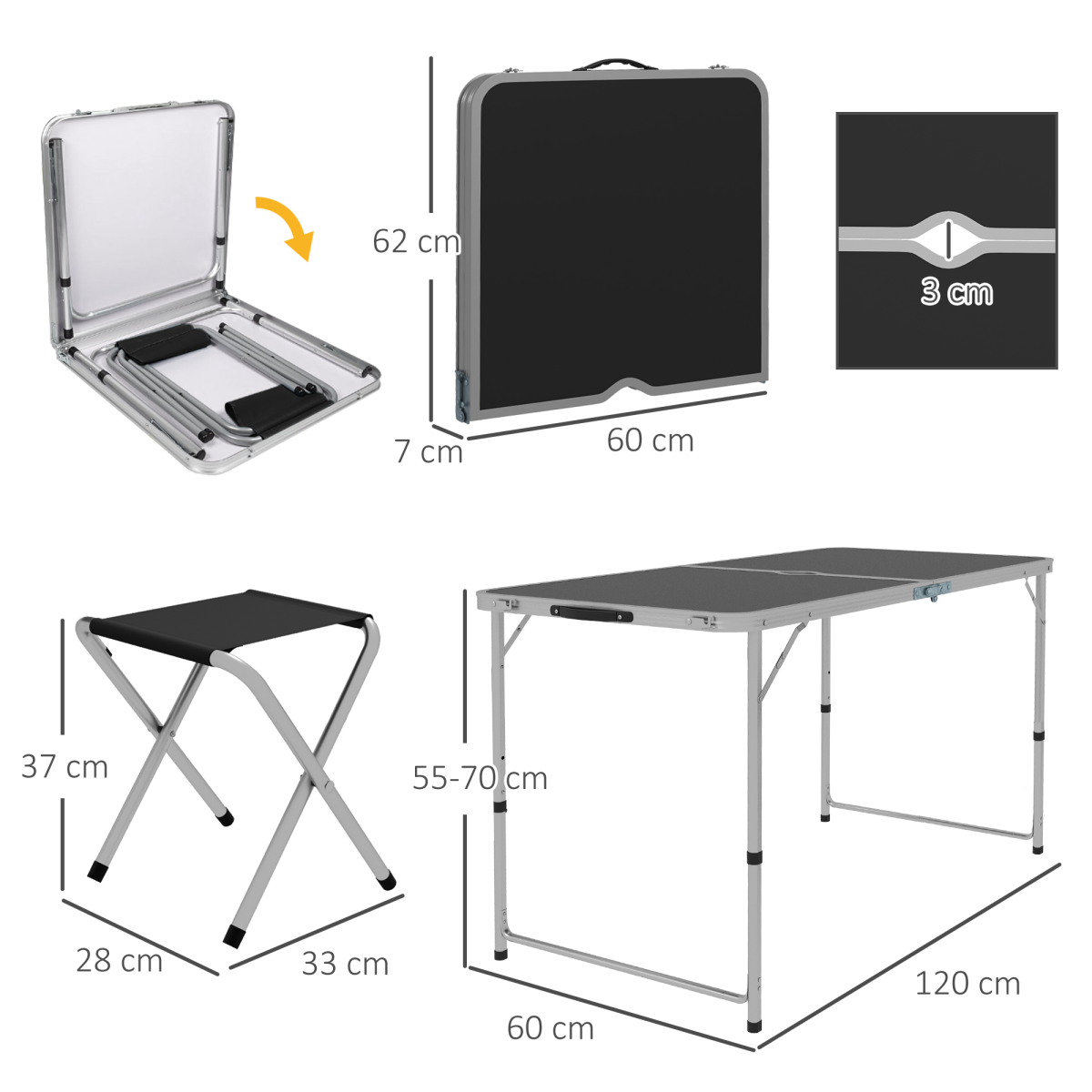 Camping Table and Chairs. - Stay-outdoors.co.uk