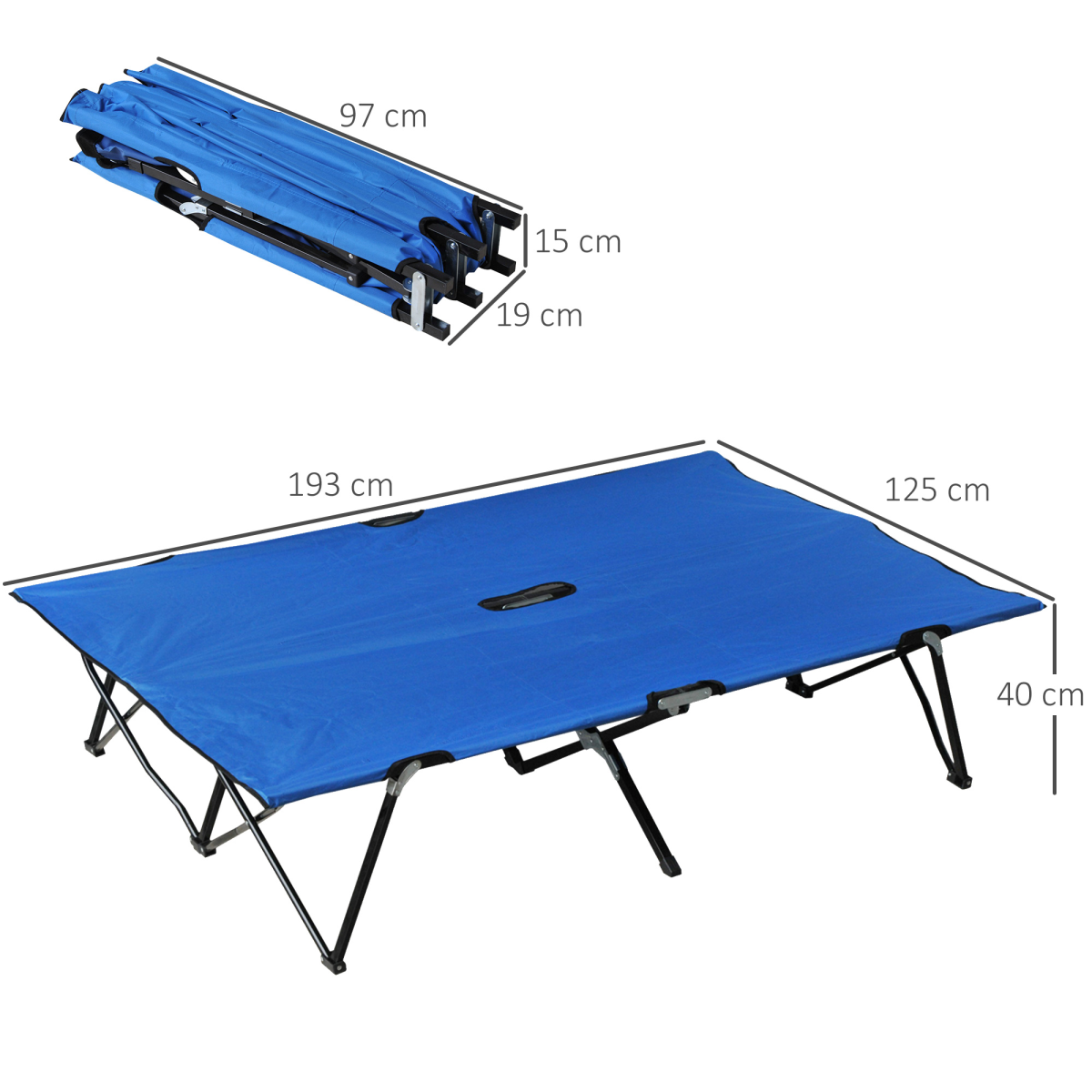 Double Camping Folding bed. - Stay-outdoors.co.uk