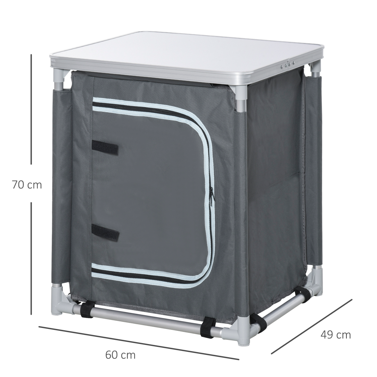 Outdoor 2-shelf Camping Cupboard. - Stay-outdoors.co.uk
