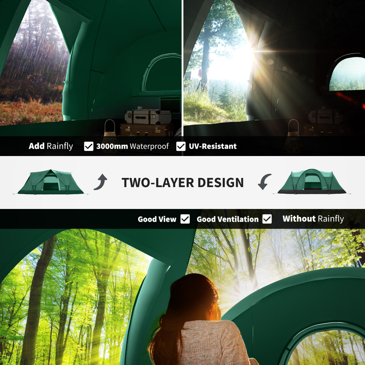 Camping Tent For 5-6 persons.