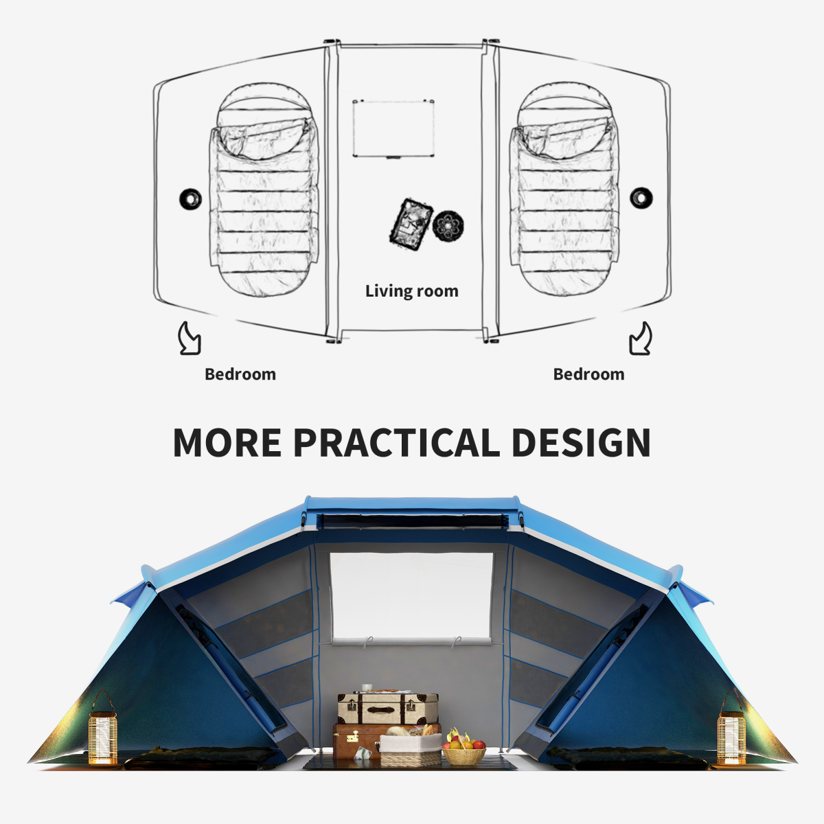 4-6 Persons Camping Tent - Stay-outdoors.co.uk
