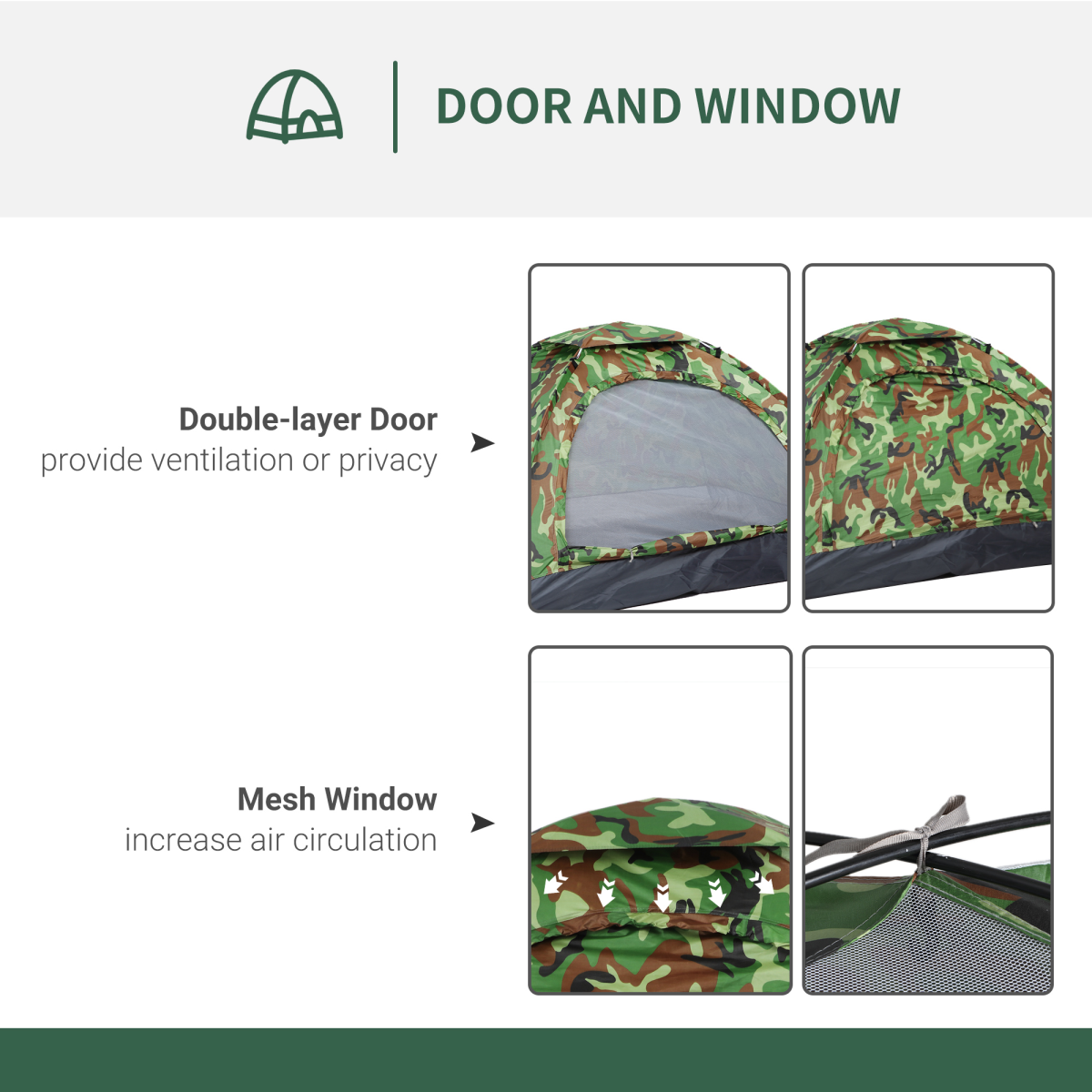 Camping Tent for 2 Person Dome Tent- Multicoloured - Stay-outdoors.co.uk