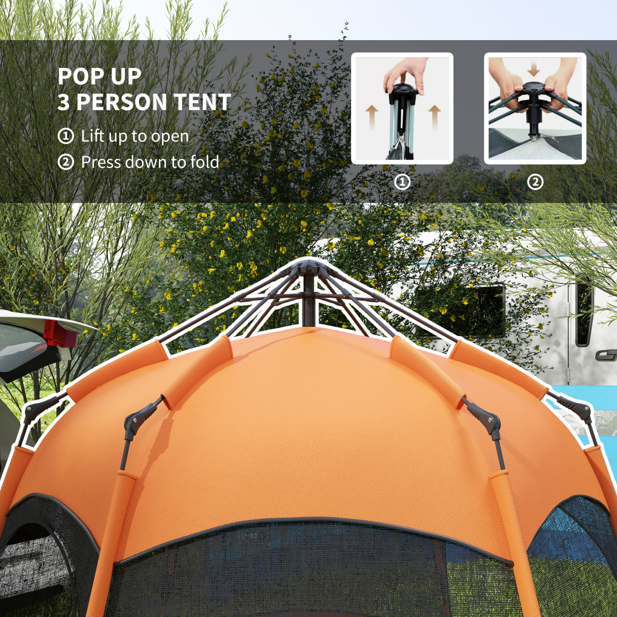 4 Person Pop Up Tent Camping - Stay-outdoors.co.uk