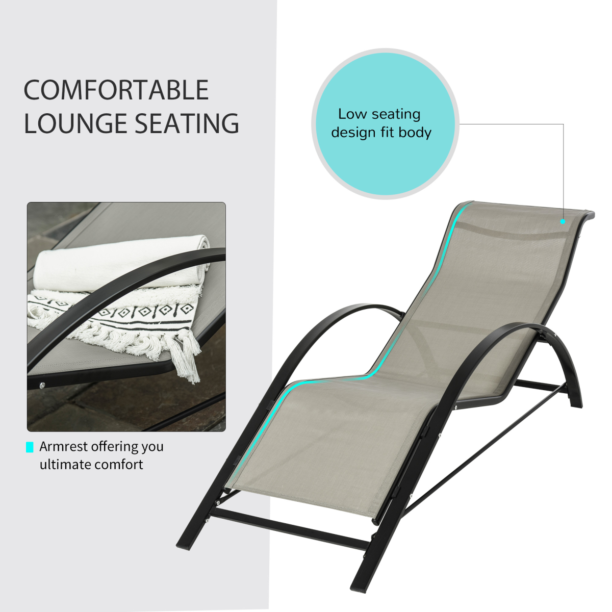 3 Pieces Lounge Chair Set. - Stay-outdoors.co.uk