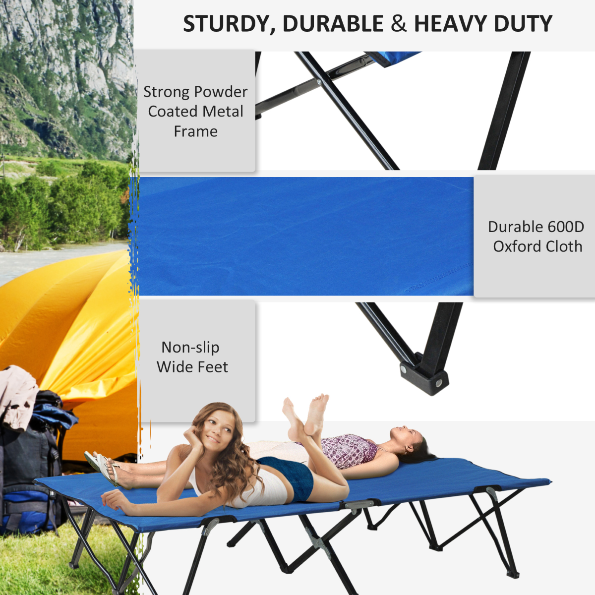 Double Camping Folding bed. - Stay-outdoors.co.uk