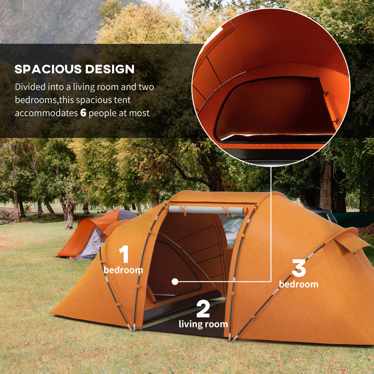 4-6 Persons Camping Tent Dome.
