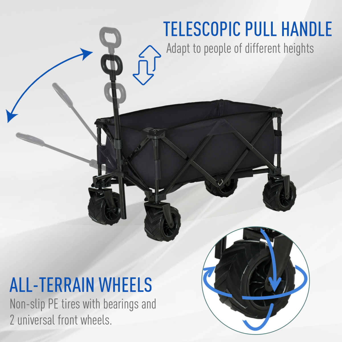 Outdoor Pull Along Trolley. - Stay-outdoors.co.uk