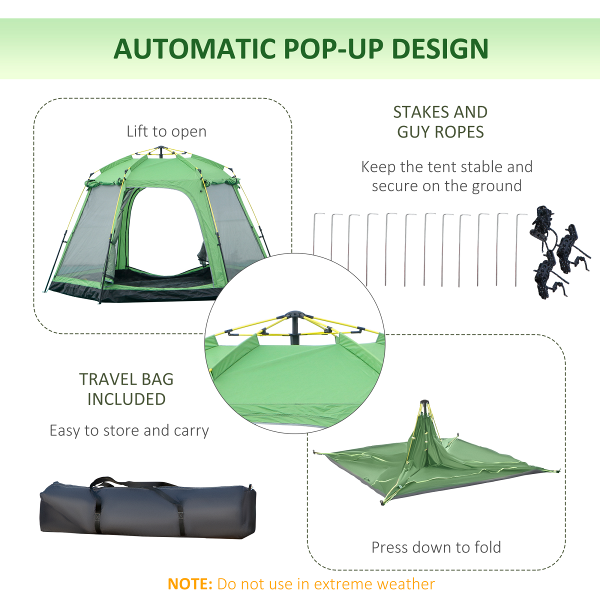 6 Person Camping pop up tent.