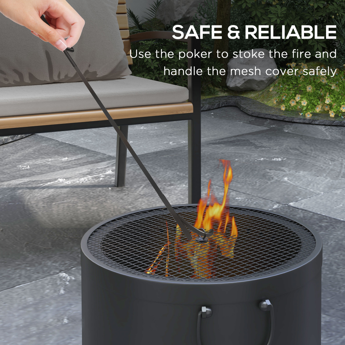 Smokeless Wood Burning-Metal Fire Pit. - Stay-outdoors.co.uk