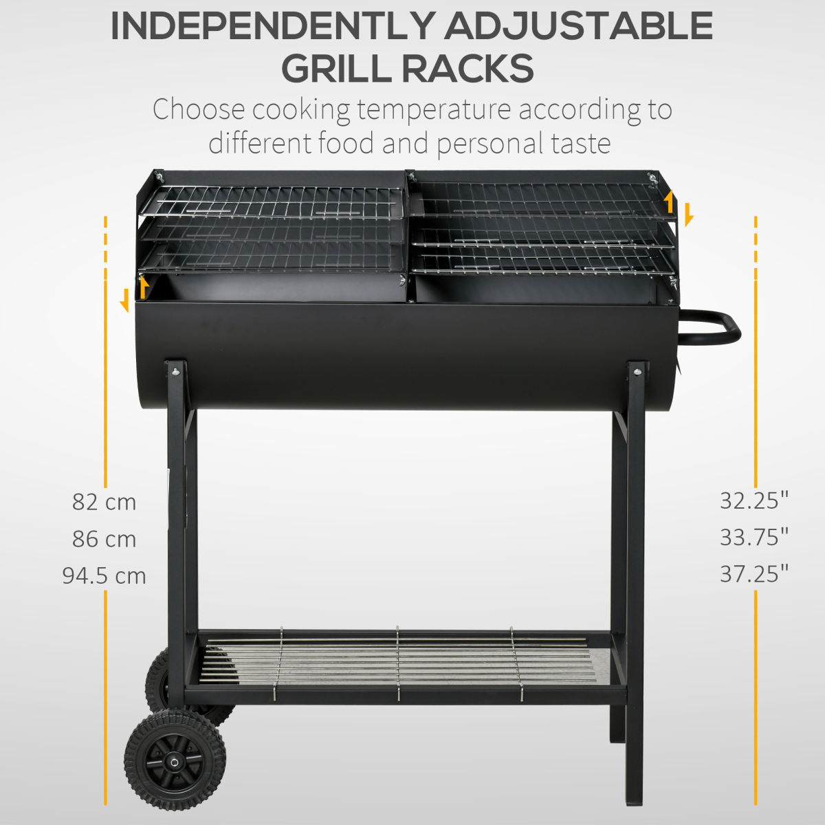 Steel 2-Grill Charcoal BBQ - Stay-outdoors.co.uk