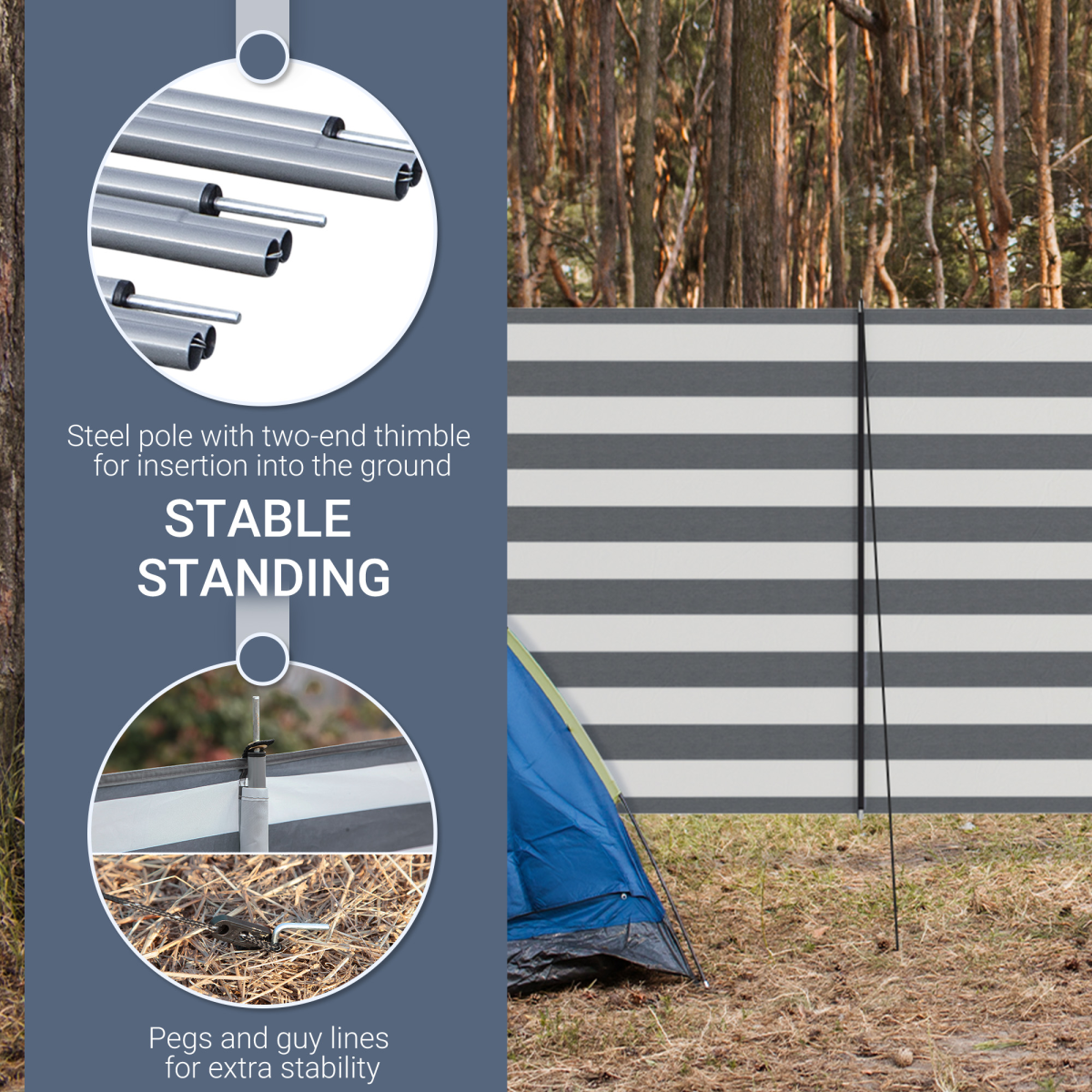 Camping Windbreak Portable Wind Blocker. - Stay-outdoors.co.uk