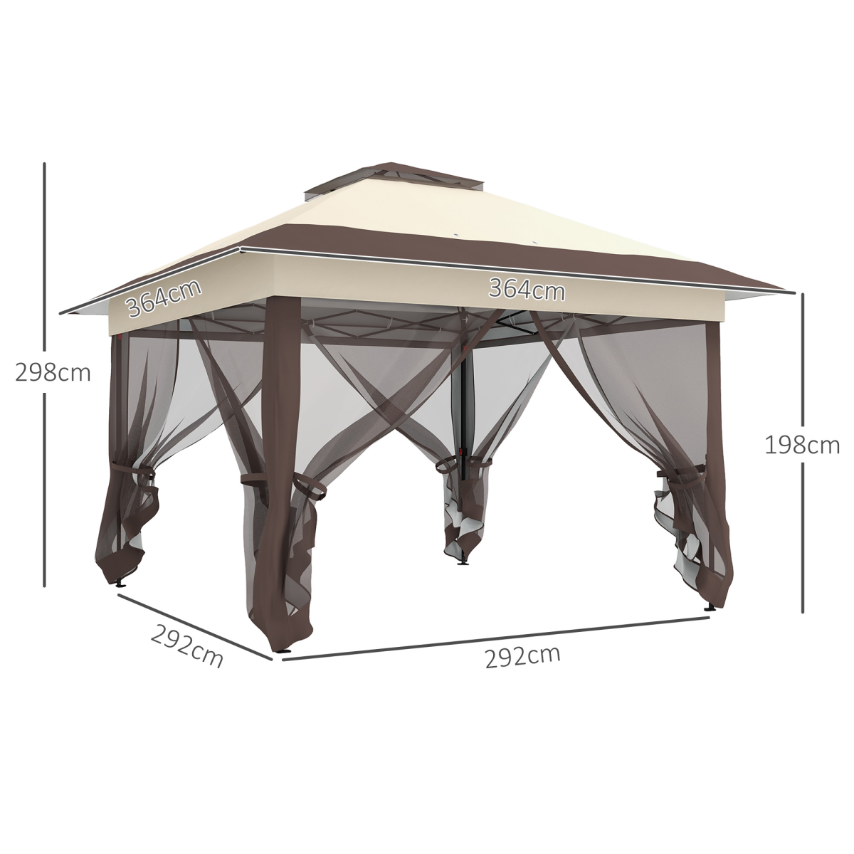 Folding Canopy with Adjustable Height & Ventilation - Portable Tent - Stay-outdoors.co.uk