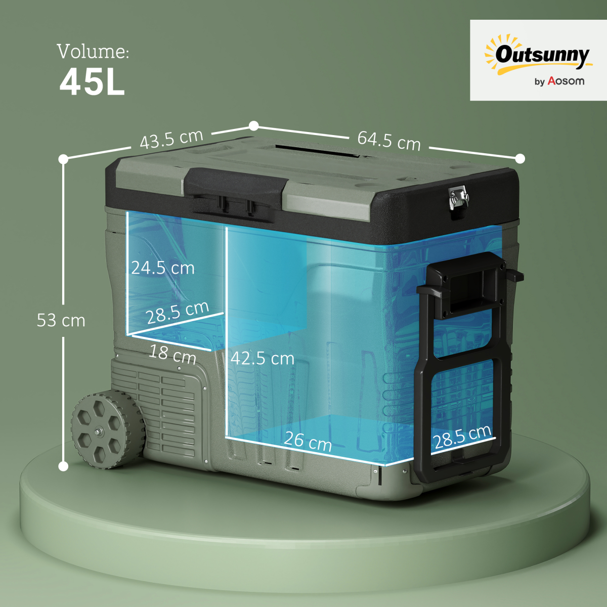 45L Camping Fridge Freezer Dual Zone Car Fridge, DC & AC, -20-20℃ - Stay-outdoors.co.uk