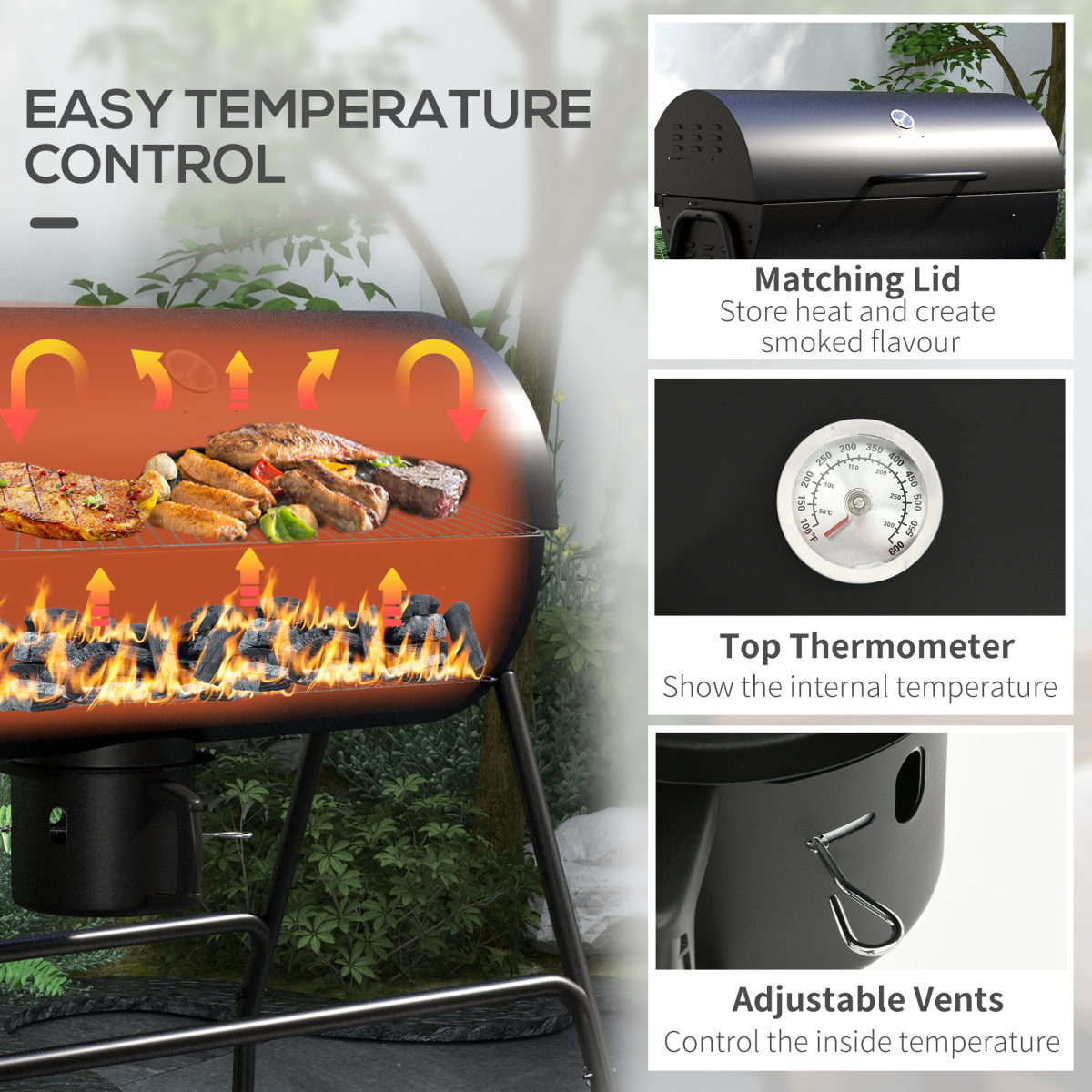 Barrel Charcoal Barbecue BBQ Grill - Stay-outdoors.co.uk