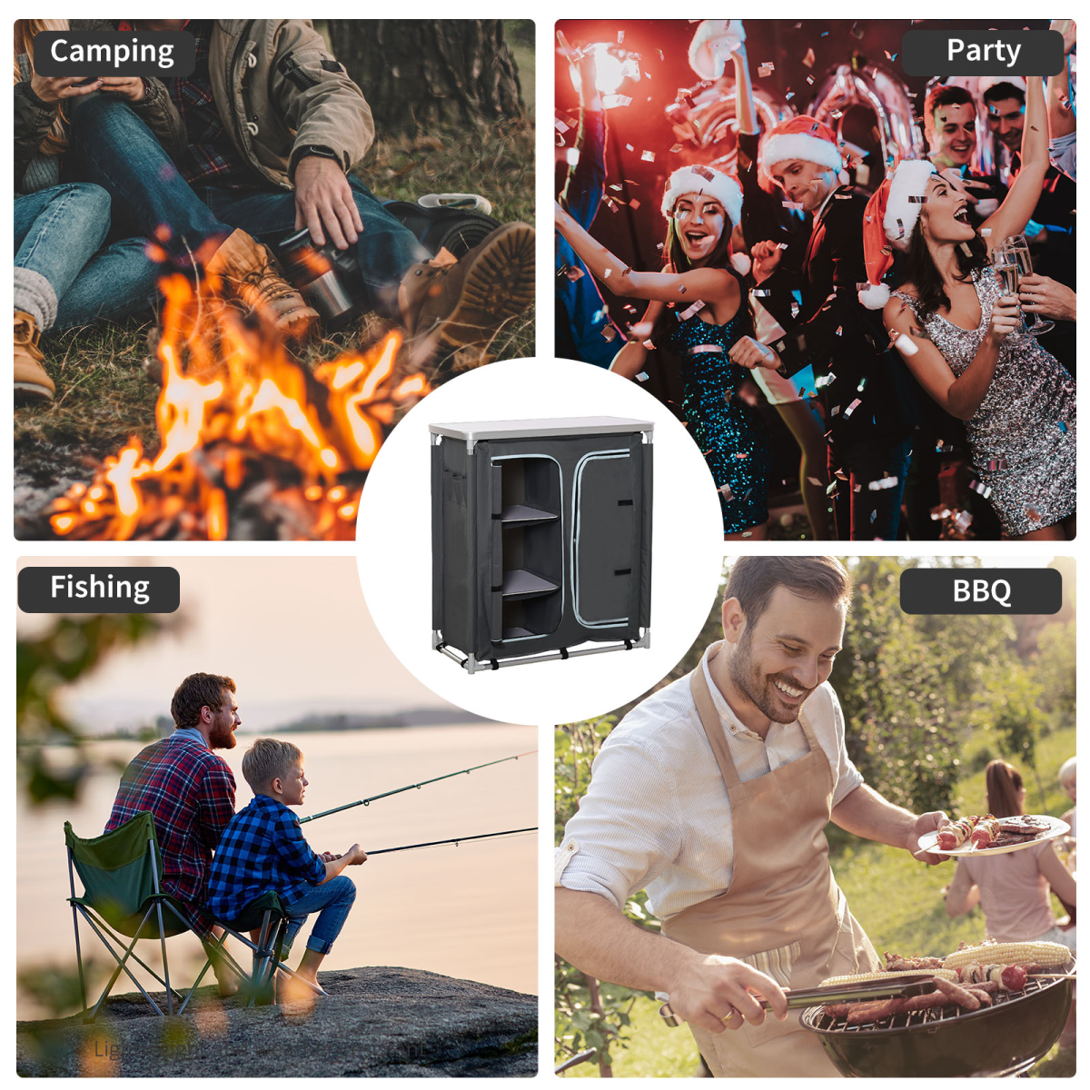 Three-shelf Camping Cupboard. - Stay-outdoors.co.uk