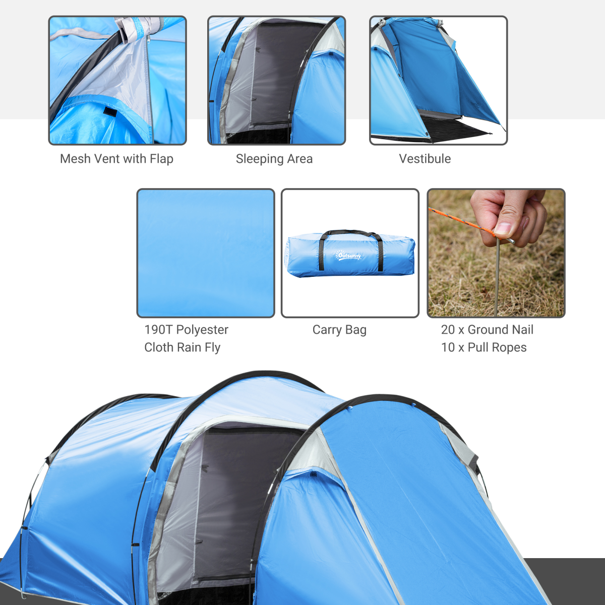 3 birth Camping Tent. - Stay-outdoors.co.uk