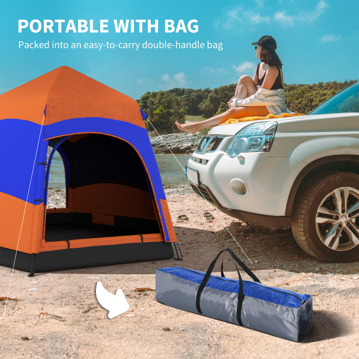 4 Person Pop Up Tent Camping - Stay-outdoors.co.uk