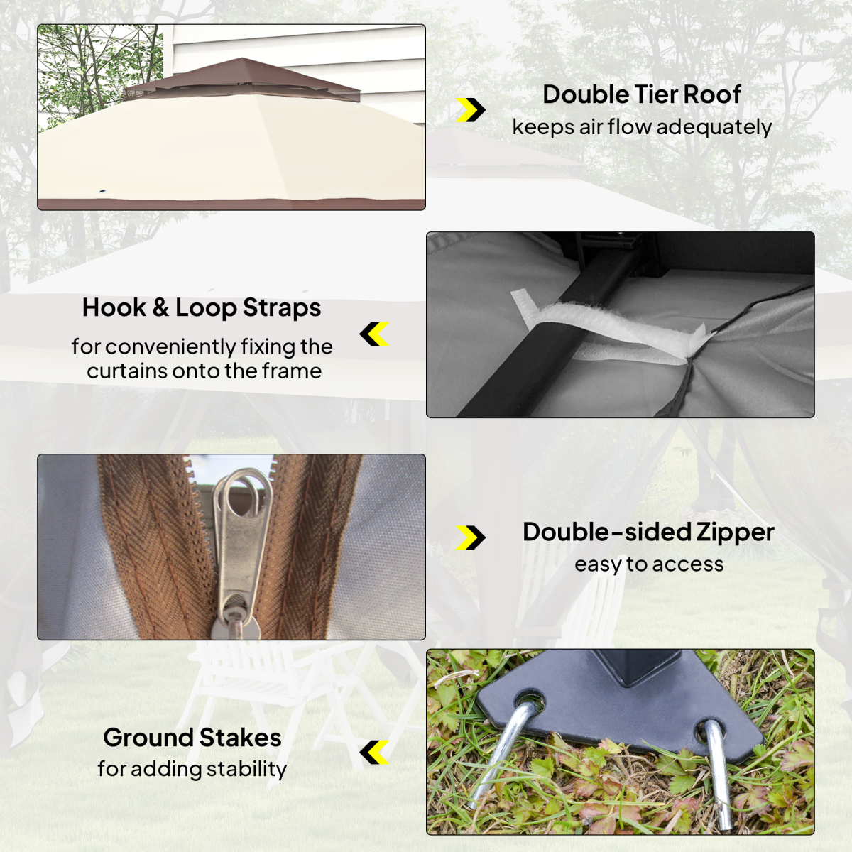 Folding Canopy with Adjustable Height & Ventilation - Portable Tent - Stay-outdoors.co.uk