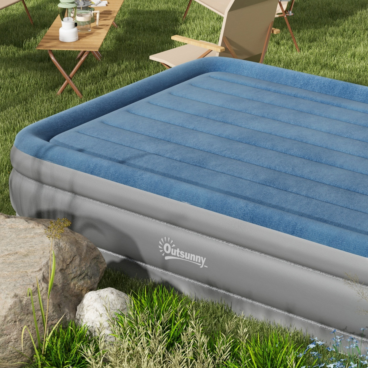 Queen Inflatable Mattress with Electric Pump. - Stay-outdoors.co.uk