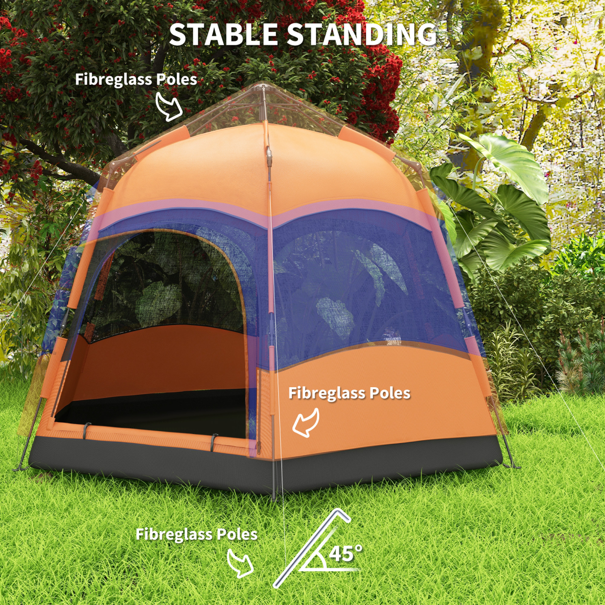 4 Person Pop Up Tent Camping - Stay-outdoors.co.uk