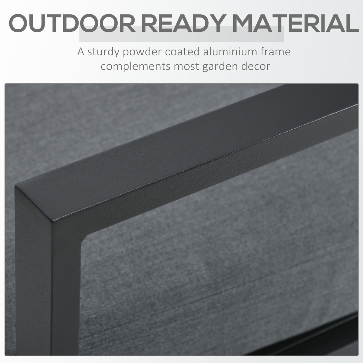 4 Seater Aluminium Garden Furniture Set with Gas Firepit Table, Grey - Stay-outdoors.co.uk