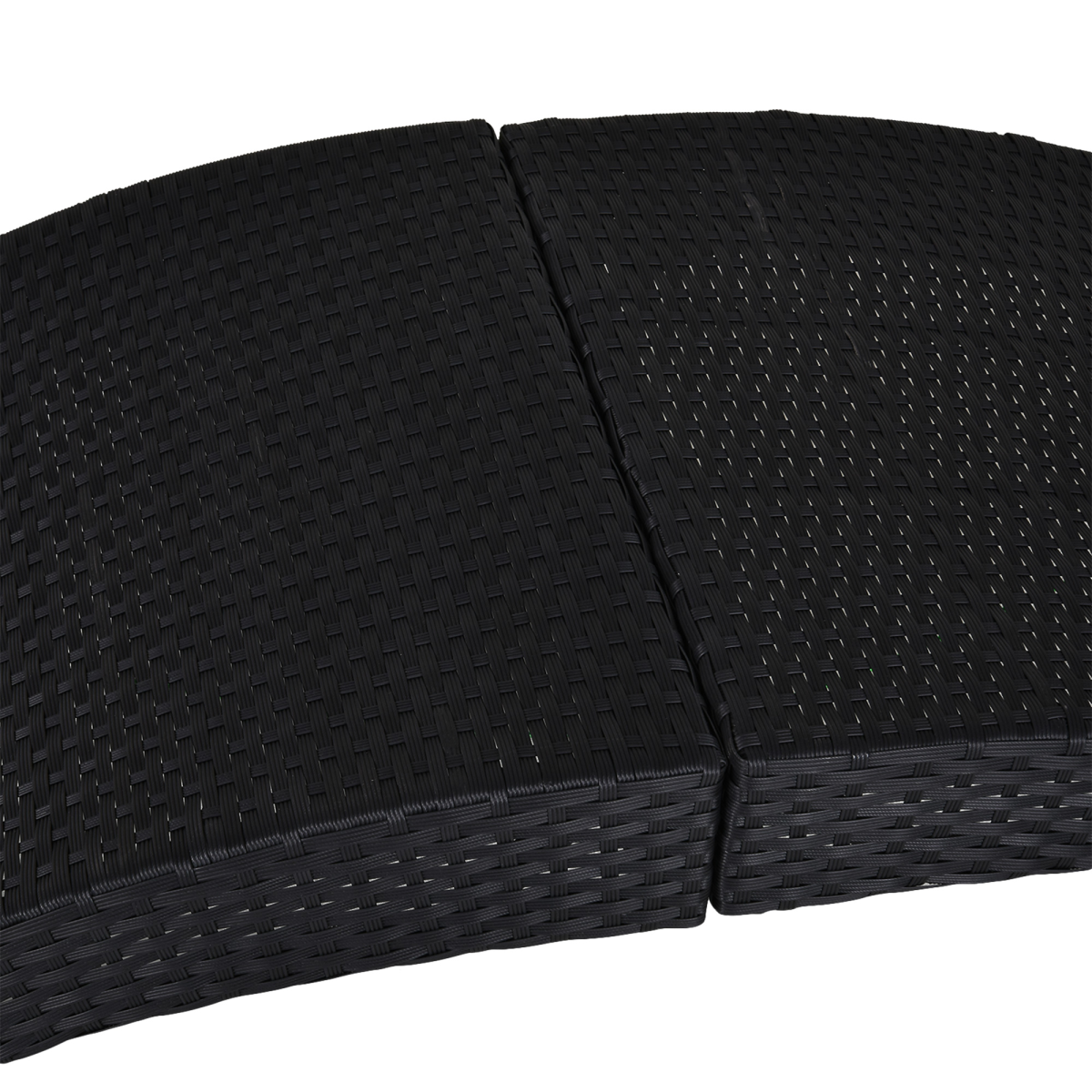 Sun Lounger Rattan Hammock Sun Bed Garden Folding Recliner Chair w/ Cushion - Stay-outdoors.co.uk