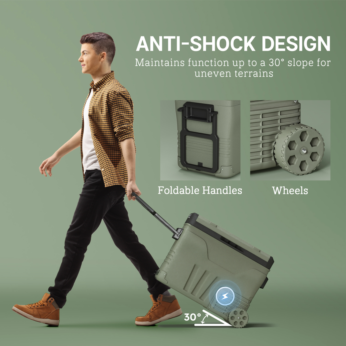 45L Camping Fridge Freezer Dual Zone Car Fridge, DC & AC, -20-20℃ - Stay-outdoors.co.uk
