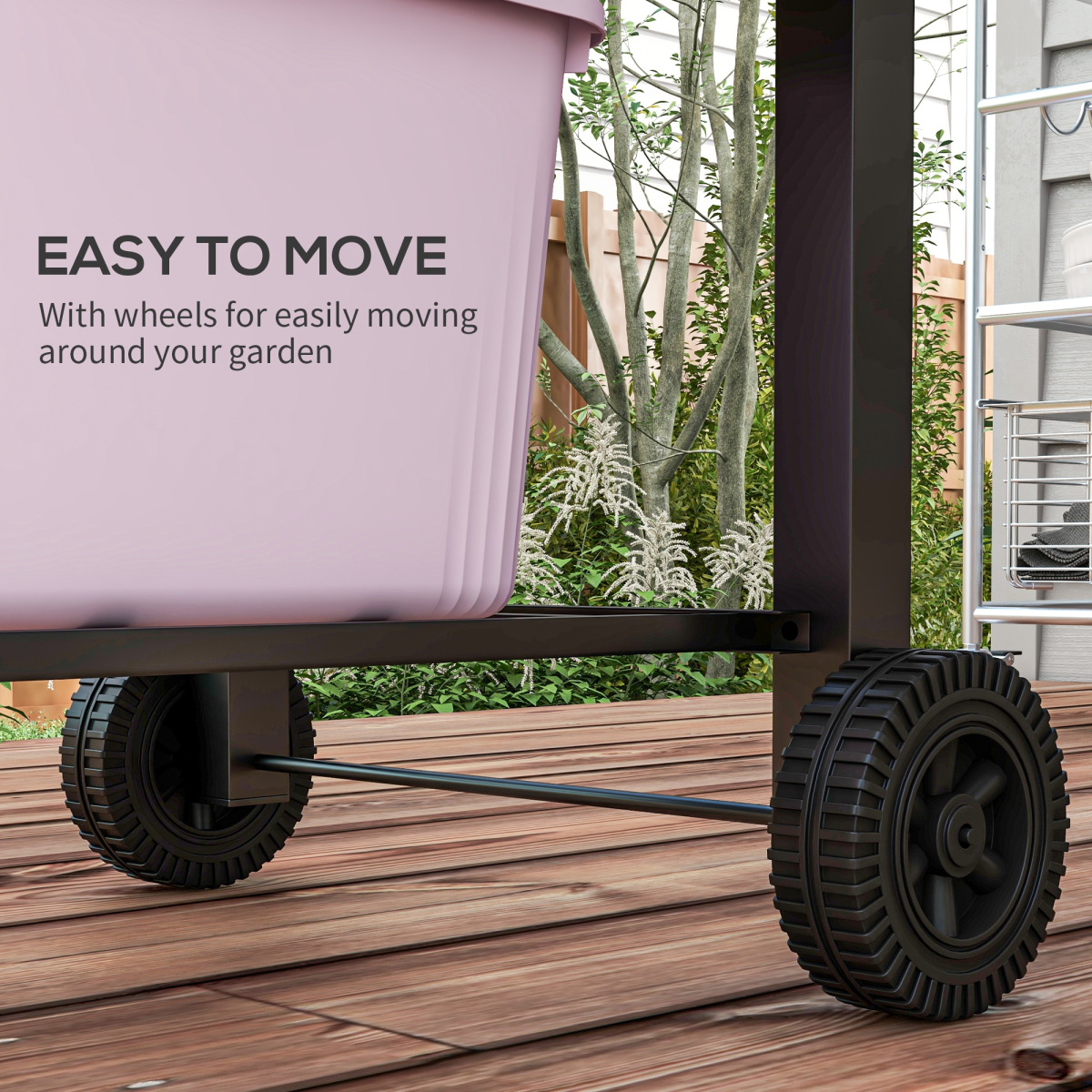 Charcoal Grill BBQ Trolley w/ Adjustable Charcoal Height & Thermometer - Stay-outdoors.co.uk