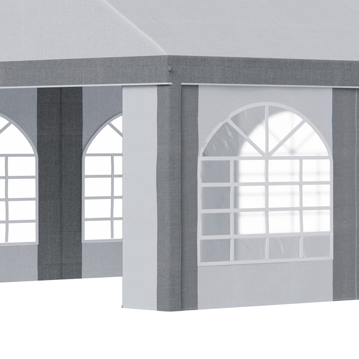 Marquee Gazebo with Sides, Eight Windows and Double Doors - Stay-outdoors.co.uk