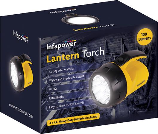 Infapower Lantern Torch including 4xAA Batteries- F065 - Stay-outdoors.co.uk