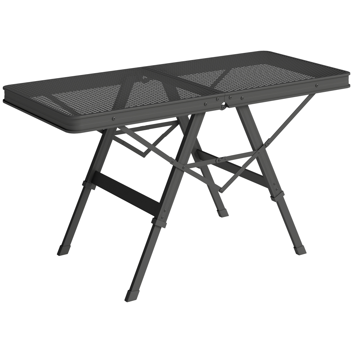 3 ft Folding Camping Table w/ Adjustable Heights & Mesh Desktop - Stay-outdoors.co.uk