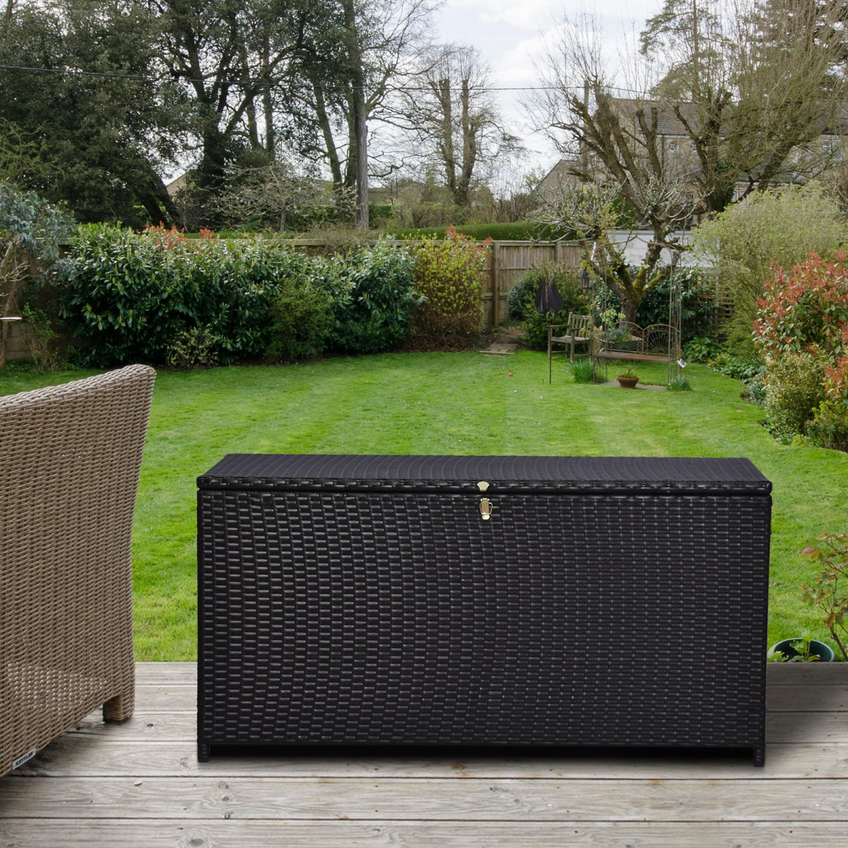 Large Rattan Outdoor storage Box