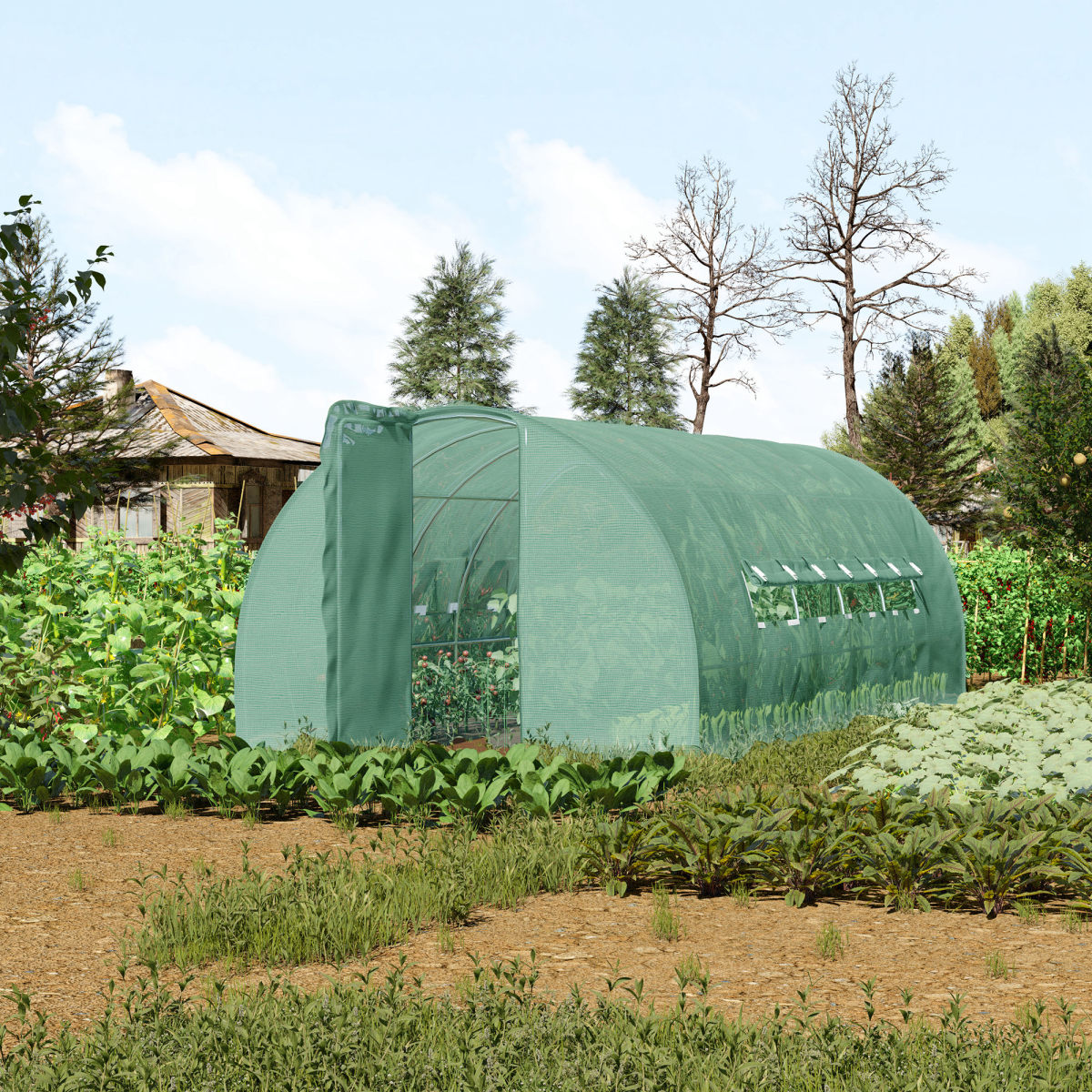 Large Walk-in Garden Polytunnel Greenhouse. - Stay-outdoors.co.uk