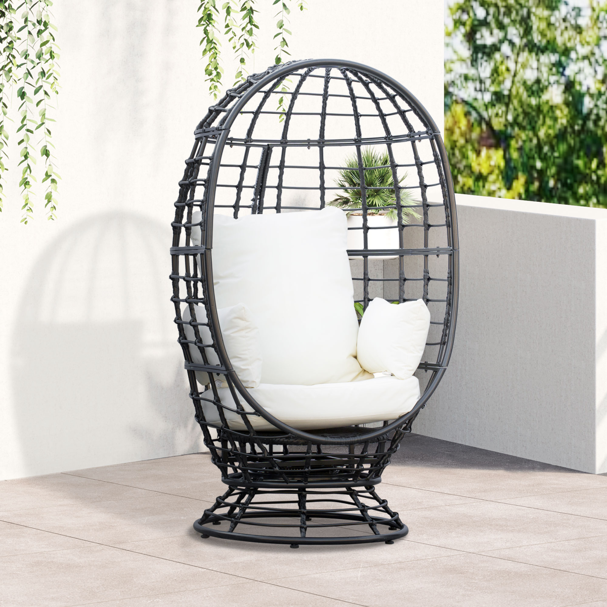 Swivel Egg Chair. - Stay-outdoors.co.uk