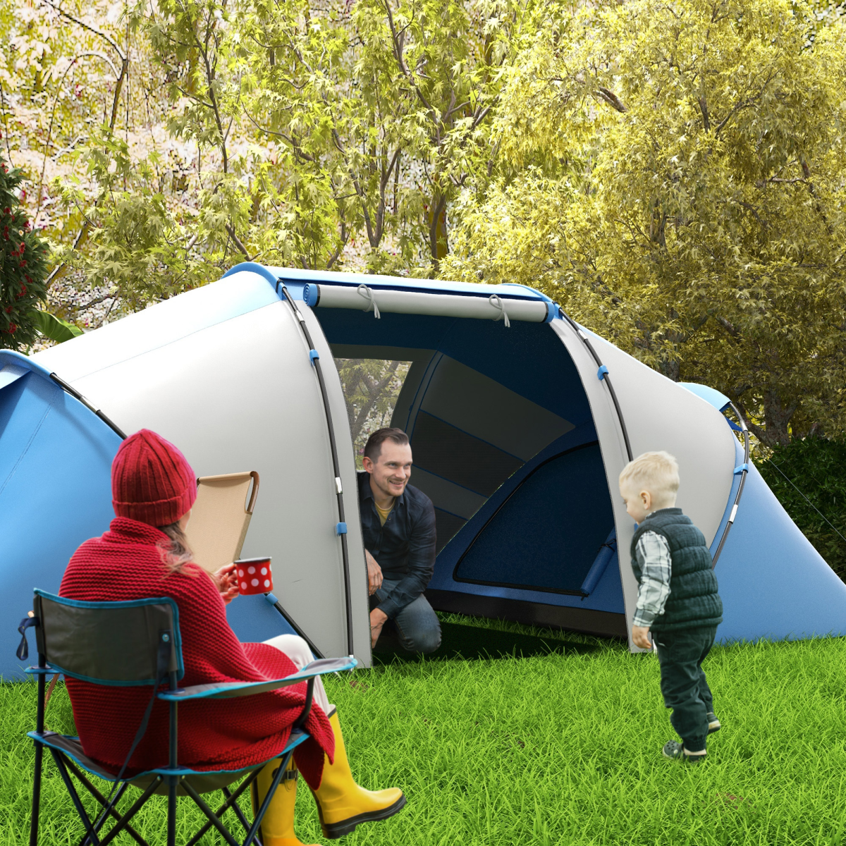 4-6 Persons Camping Tent - Stay-outdoors.co.uk
