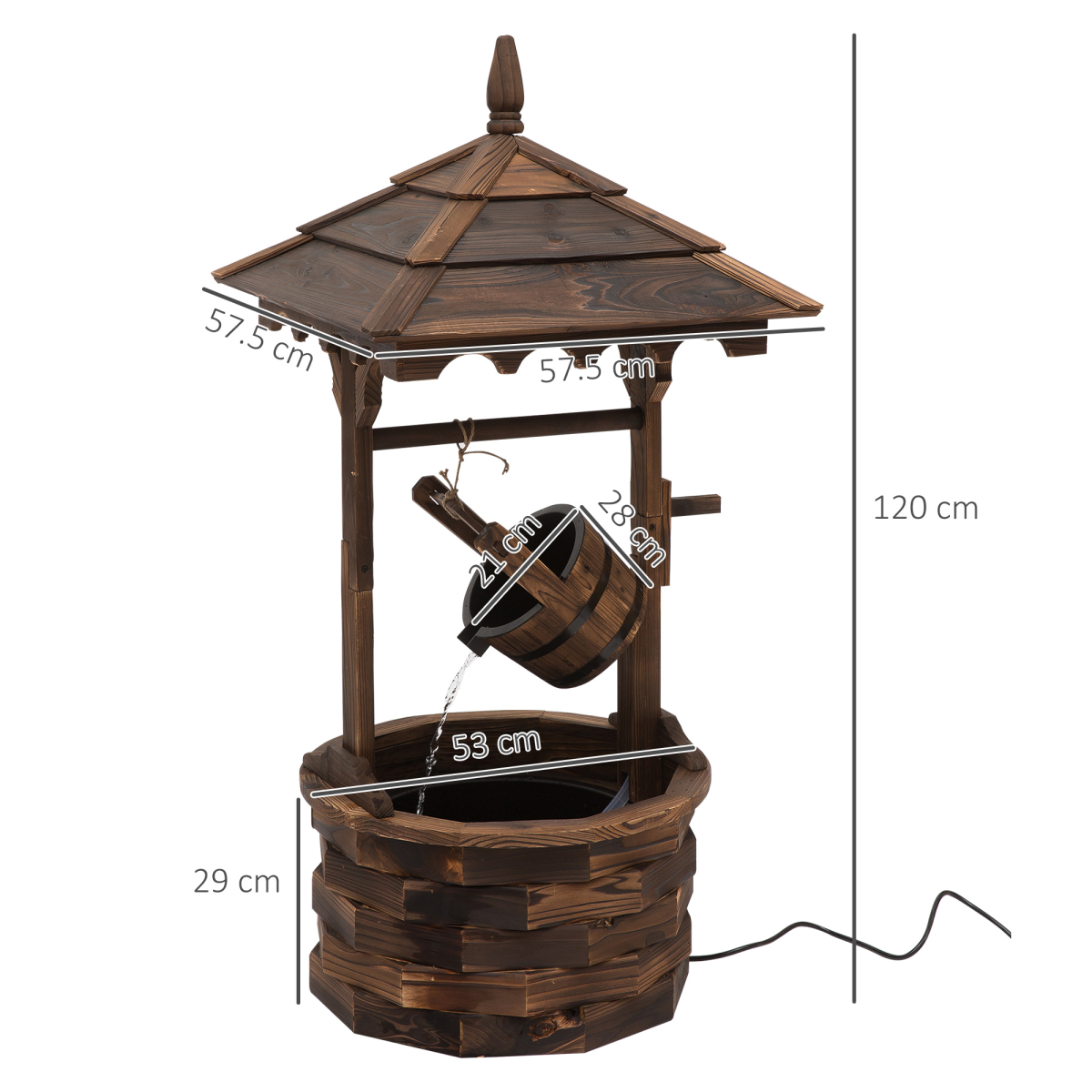 Rustic Wishing Well Water Fountain. - Stay-outdoors.co.uk