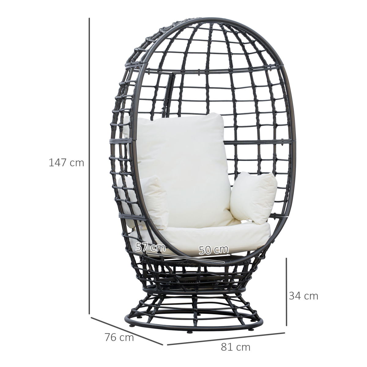 Swivel Egg Chair. - Stay-outdoors.co.uk