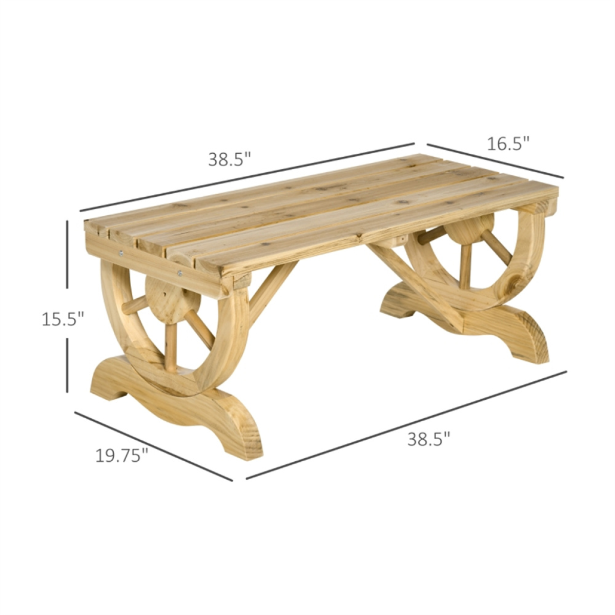 Outdoor Wooden Garden Bench. - Stay-outdoors.co.uk
