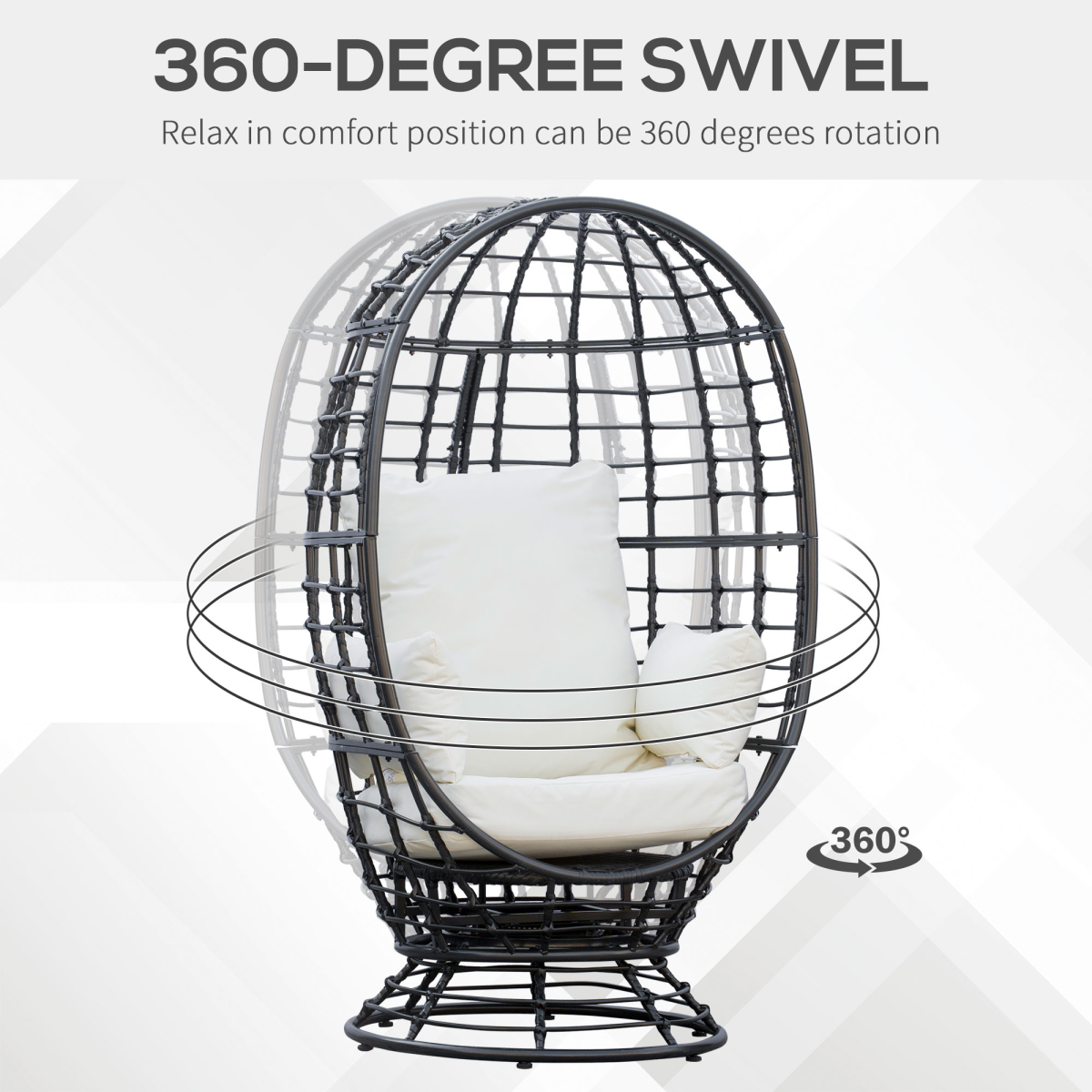 Swivel Egg Chair. - Stay-outdoors.co.uk